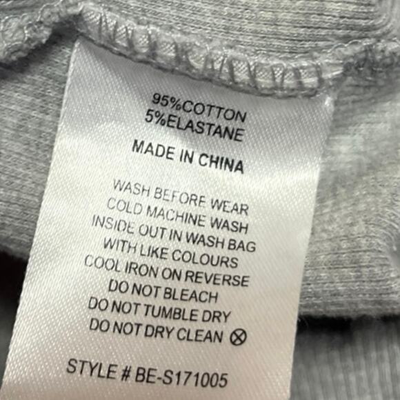 Beyond Her Gray Rib Knit Sleeveless Scalloped Cami Camisole Crop Tank Top Sz 10 - Picture 4 of 4